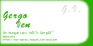 gergo ven business card